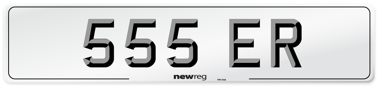 555 ER Number Plate from New Reg